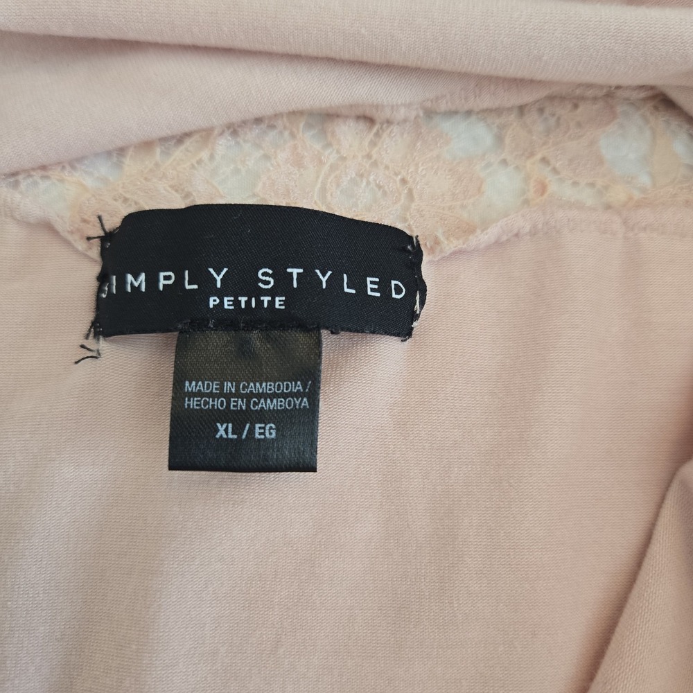 Simply Styled by Sears Lace Top Women  Petite XL Pink Balletcore‎ Fairy Boho - Picture 7 of 7